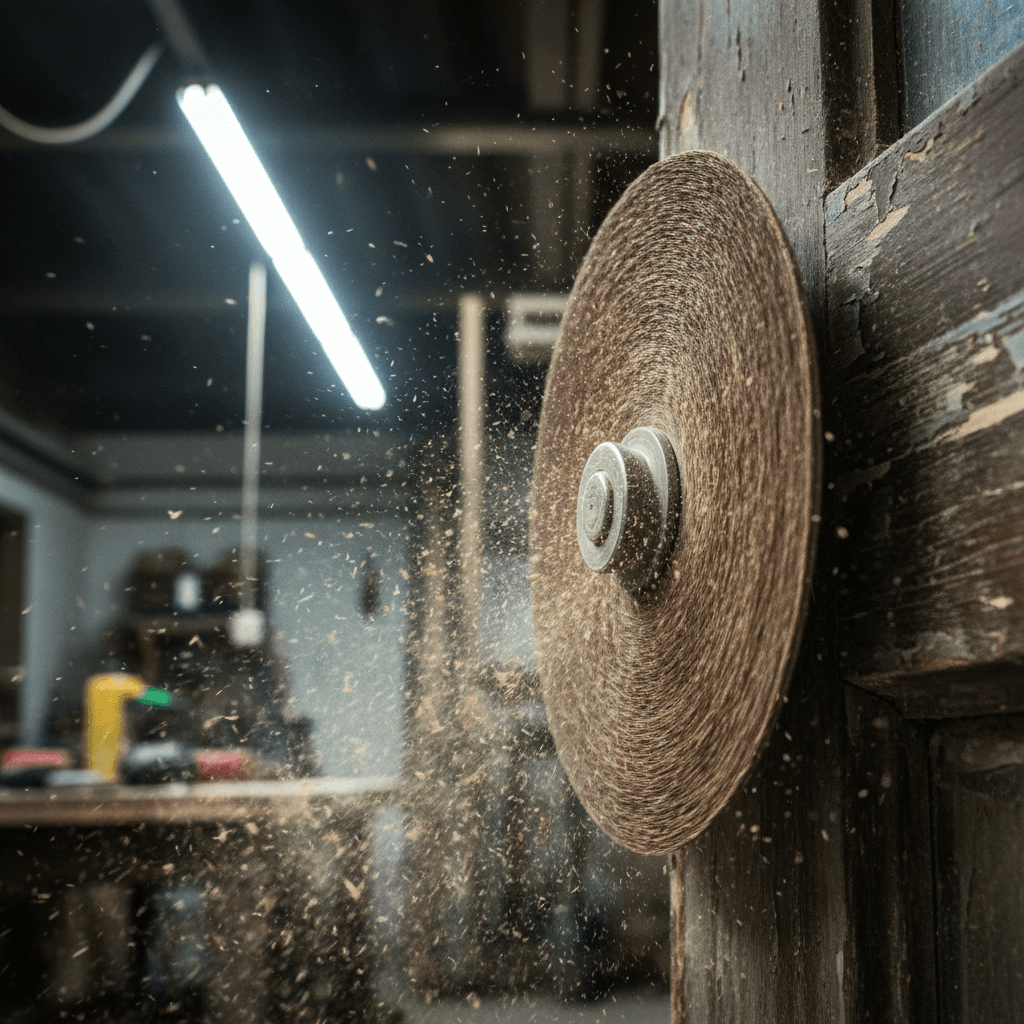 Disque de ponceuse en rotation