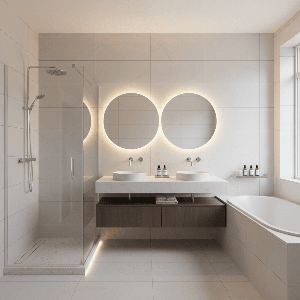Rénovation de salle de bain avec finitions premium